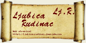 Ljubica Rudinac vizit kartica